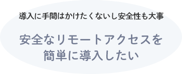 安全なリモートアクセスを簡単に導入したい