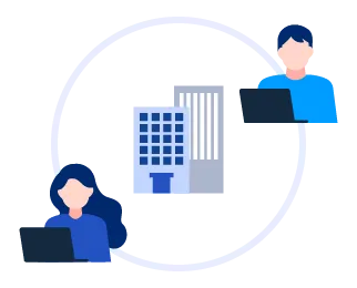 部門や拠点に合わせて使い分け